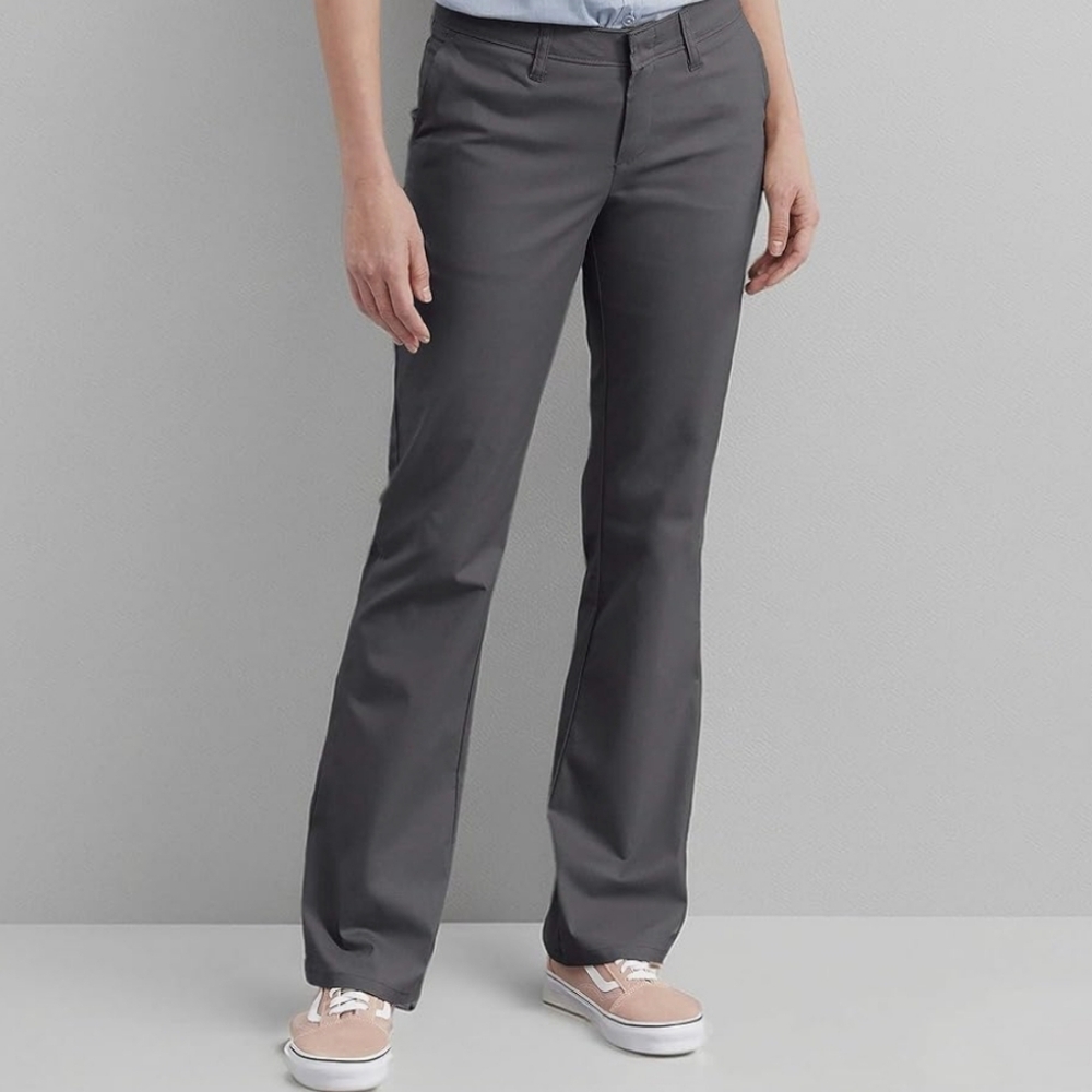 Dickies' Women's slim fit boot cut stretch twill pants